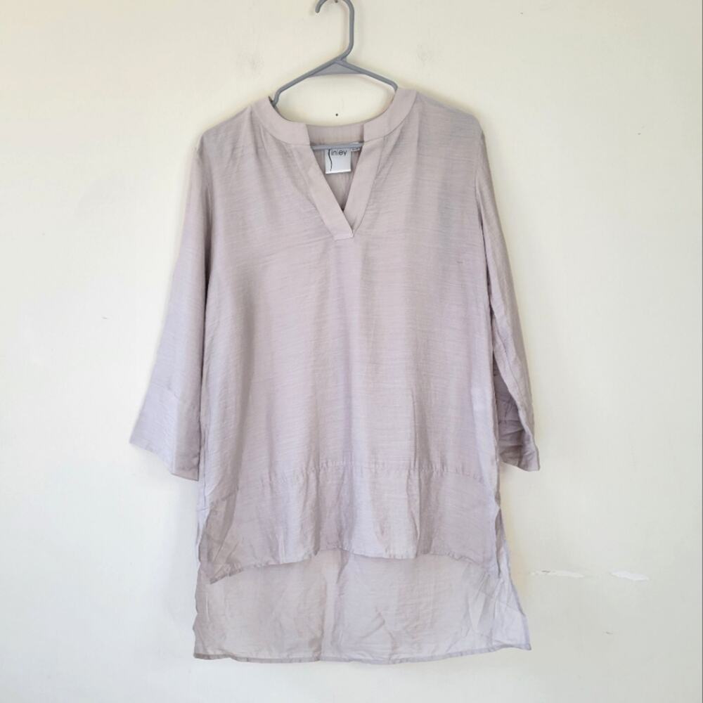 Finley Carley Tunic in Silk Blend Platinum Cream XS